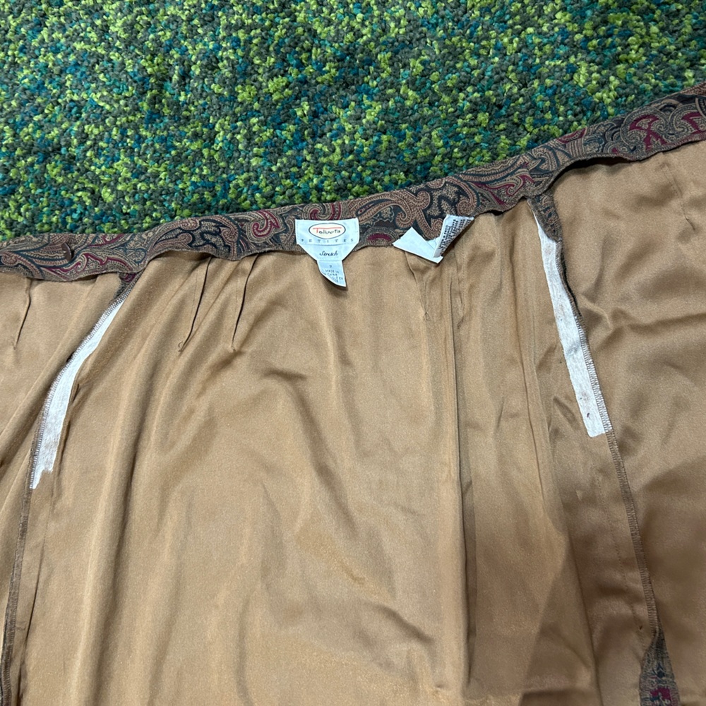 Vintage Talbots Paisley Midi Wrap Skirt - women’s size 2 - Picture 8 of 16